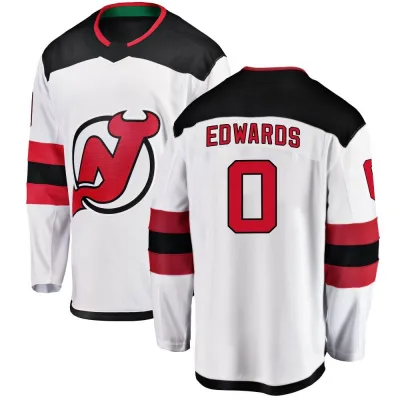 Youth Ethan Edwards New Jersey Devils Away Jersey - White Breakaway