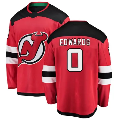 Youth Ethan Edwards New Jersey Devils Home Jersey - Red Breakaway